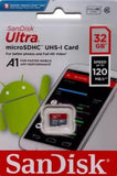 32 GB SanDisk Ultra Micro SD Class 10 Memory Card