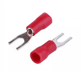 Fork Terminal 1.25-4 (0.5-1.5sqmm) insulated Crimp Spade Battery Connector U Type Thimbal (1 Pc)