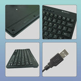 ZEBRONICS K04 Mini Multimedia USB Wired Keyboard with 96 UV Coated Keys, Slim & Compact, for PC/Mac