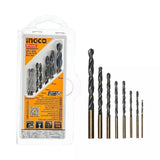 INGCO AKDB0801  8 Pcs HSS Twist Drill Bits Set