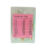 1/2watt Resistor Box -10E to 470k (90 Pcs)